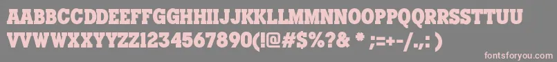 Manhandle Slab FREE FOR PERSONAL USE ONLY Font – Pink Fonts on Gray Background