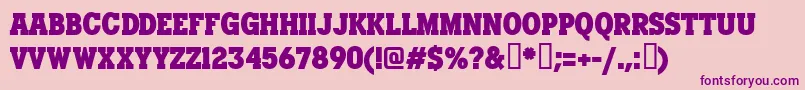 Fonte Manhandle Slab FREE FOR PERSONAL USE ONLY – fontes roxas em um fundo rosa