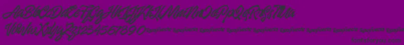 Manhattan Brush Font – Black Fonts on Purple Background