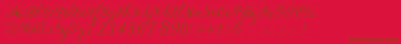 Шрифт Manhattan Script – коричневые шрифты на красном фоне