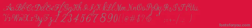 Шрифт Manhattan Script – серые шрифты на красном фоне