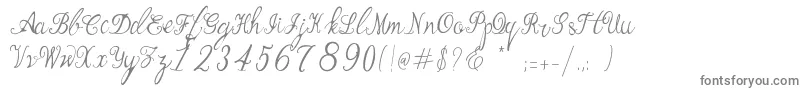 フォントManhattan Script – 灰色のフォント