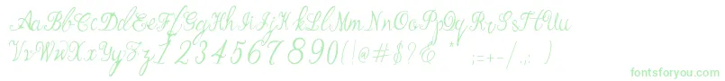 フォントManhattan Script – 緑のフォント