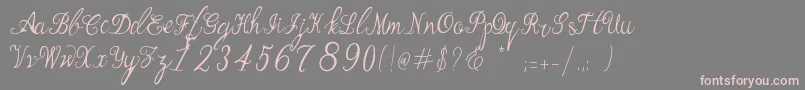En savoir plus sur la police Manhattan Script Police Manhattan Script – polices roses sur fond gris