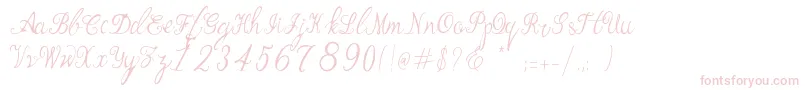 フォントManhattan Script – ピンクのフォント