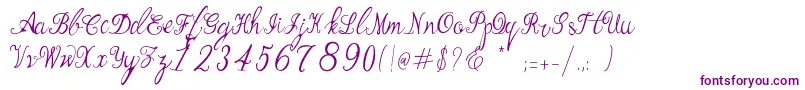 Manhattan Script-Schriftart – Violette Schriften