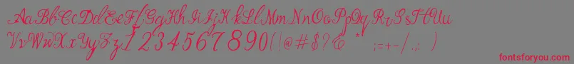 Lisätietoja Manhattan Script-fontista Manhattan Script-fontti – punaiset fontit harmaalla taustalla