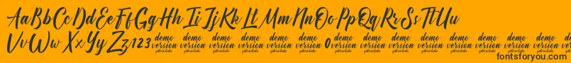 fuente Manhattan Typeface Demo – Fuentes Negras Sobre Fondo Naranja