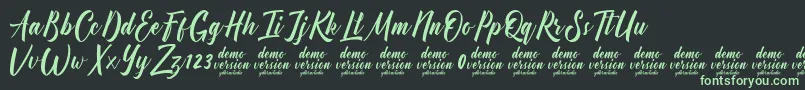 Manhattan Typeface Demo Font – Green Fonts on Black Background