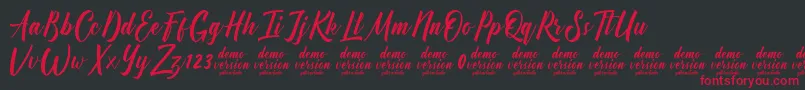 Manhattan Typeface Demo Font – Red Fonts on Black Background
