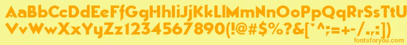 Lisätietoja MANHATTAN-fontista MANHATTAN-fontti – oranssit fontit keltaisella taustalla