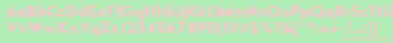 MANHATTAN Font – Pink Fonts on Green Background
