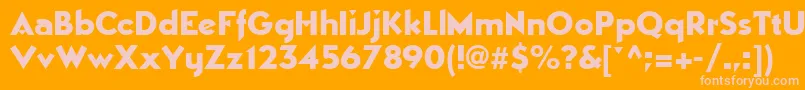MANHATTAN Font – Pink Fonts on Orange Background
