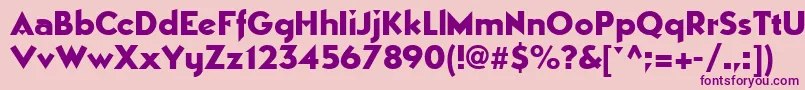 MANHATTAN Font – Purple Fonts on Pink Background