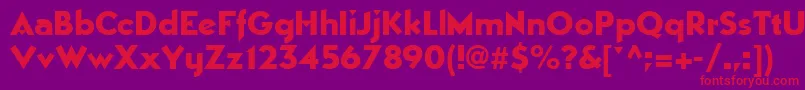 MANHATTAN Font – Red Fonts on Purple Background