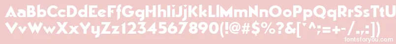 MANHATTAN Font – White Fonts on Pink Background