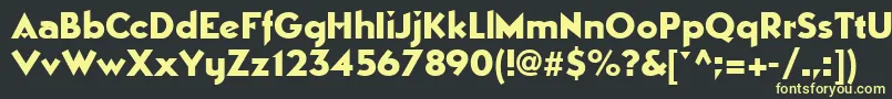 MANHATTAN Font – Yellow Fonts on Black Background