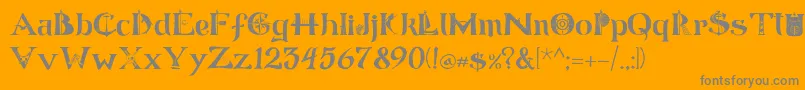 ManicSea 19 Font – Gray Fonts on Orange Background