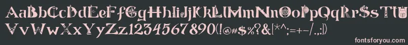 ManicSea 19 Font – Pink Fonts on Black Background