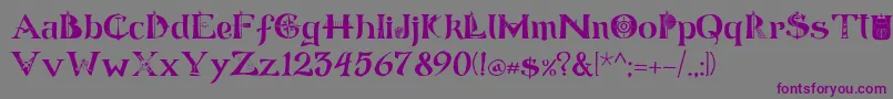 ManicSea 19 Font – Purple Fonts on Gray Background