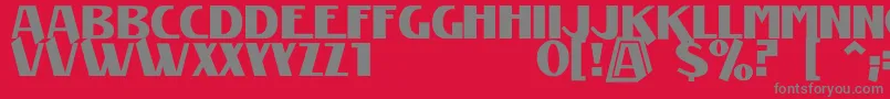 Manifest Font – Gray Fonts on Red Background