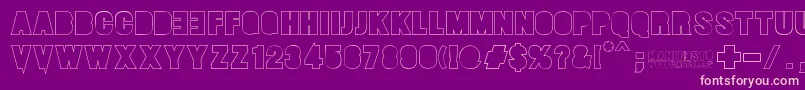 Czcionka Manifesto – różowe czcionki na fioletowym tle