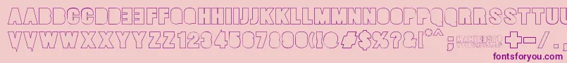 Manifesto Font – Purple Fonts on Pink Background