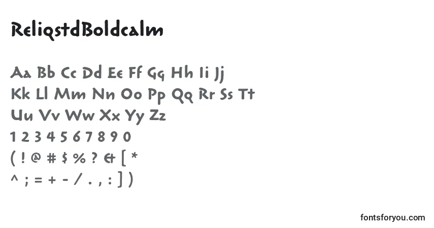 A fonte ReliqstdBoldcalm – alfabeto, números, caracteres especiais
