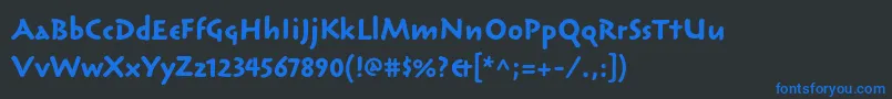 ReliqstdBoldcalm Font – Blue Fonts on Black Background