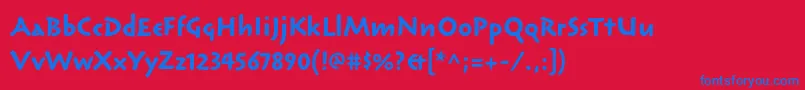 ReliqstdBoldcalm Font – Blue Fonts on Red Background