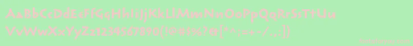 Шрифт ReliqstdBoldcalm – розовые шрифты на зелёном фоне