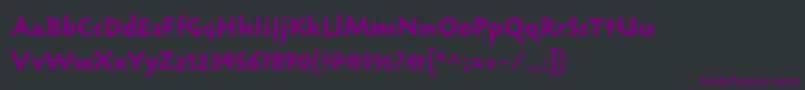 Шрифт ReliqstdBoldcalm – фиолетовые шрифты на чёрном фоне