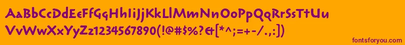 ReliqstdBoldcalm Font – Purple Fonts on Orange Background