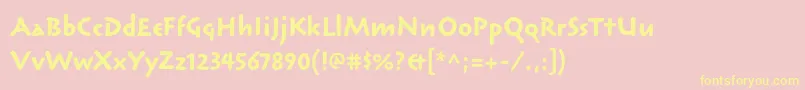 ReliqstdBoldcalm Font – Yellow Fonts on Pink Background