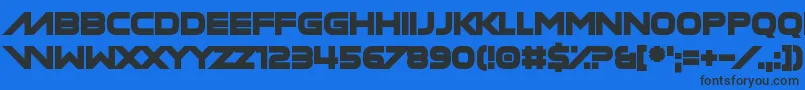 Manilla Cellos Font – Black Fonts on Blue Background