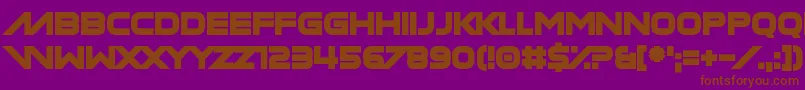 Manilla Cellos-Schriftart – Braune Schriften auf violettem Hintergrund