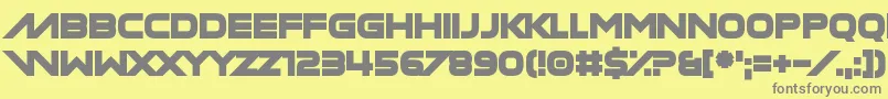 Manilla Cellos Font – Gray Fonts on Yellow Background