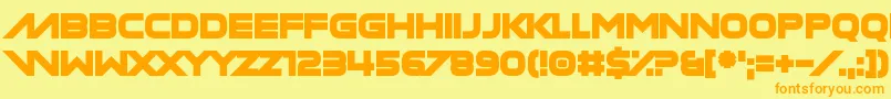 Manilla Cellos Font – Orange Fonts on Yellow Background
