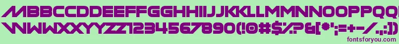 Manilla Cellos Font – Purple Fonts on Green Background