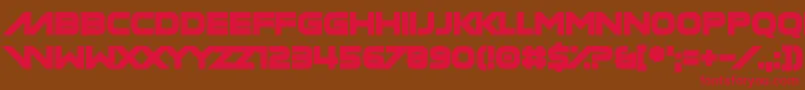 Manilla Cellos-Schriftart – Rote Schriften auf braunem Hintergrund