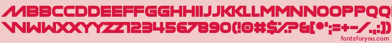 フォントManilla Cellos – ピンクの背景に赤い文字