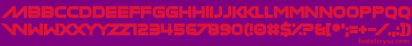 Manilla Cellos-Schriftart – Rote Schriften auf violettem Hintergrund