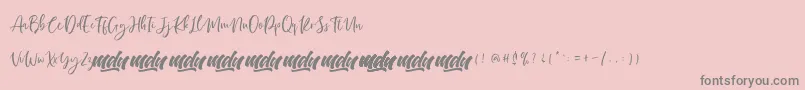 Manilla Script   FREE PERSONAL-Schriftart – Graue Schriften auf rosa Hintergrund