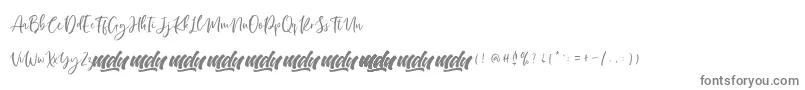 Czcionka Manilla Script   FREE PERSONAL – szare czcionki