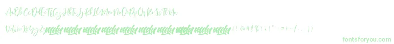 Manilla Script   FREE PERSONAL-Schriftart – Grüne Schriften