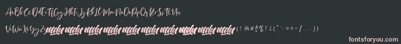 Manilla Script   FREE PERSONAL Font – Pink Fonts on Black Background