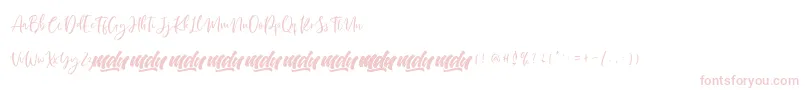 Manilla Script   FREE PERSONAL Font – Pink Fonts on White Background