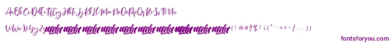 Manilla Script   FREE PERSONAL-Schriftart – Violette Schriften auf weißem Hintergrund