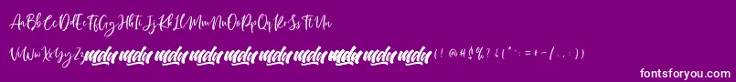 fuente Manilla Script   FREE PERSONAL – Fuentes Blancas Sobre Fondo Morado