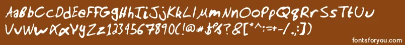 manno Font – White Fonts on Brown Background